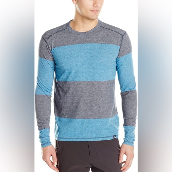 prana Other - Prana Men's Long Sleeve Shirt Striped Blue size Large